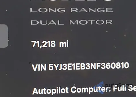 2022 Tesla Model 3 Long Range Dual Motor All-Wheel Drive from USA, damaged, VIN 5YJ3E1EB3NF360810